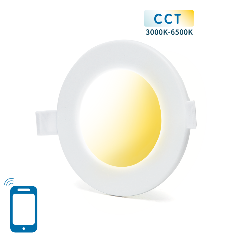 Aigostar Smart WiFi CCT LED Downlight (Ø115) 6W, Dæmpbar - Hvid