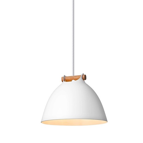 Outlet: Halo Design - ÅRHUS pendel Ø18cm G9, Hvid / Træ