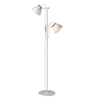 Halo Design - ÅRHUS gulvlampe 2L Ø18 G9, Hvid / Træ