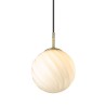 Twist Pendel Lampe Ø15, E14 i Opal/Messing - Halo Design