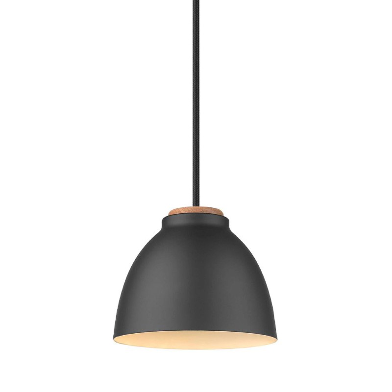 Se NIVÅ Pendel Lampe Ø14 i Sort/Træ - Halo Design hos detLED