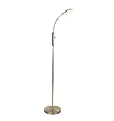 Outlet: Halo Design - Vegas Gulvlampe 1-arm Dæmper Antique Messing