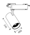 LEDlife 28W hvid skinnespot - 175 lm/W, RA 90, 38 grader, 1-faset