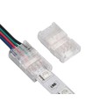 Slim LED strip samler til løse ledninger - 10mm, RGB, IP20, 5V-24V