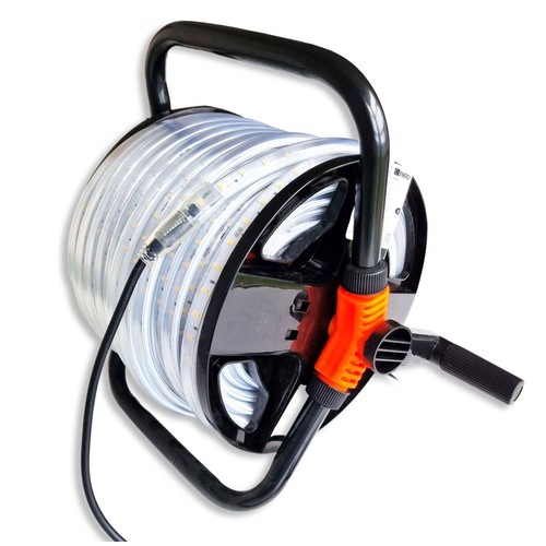 Arbejdslys 50m strip på tromle - 230V, IP67, 120 LED/m, 9W/m, 1320 lm/m