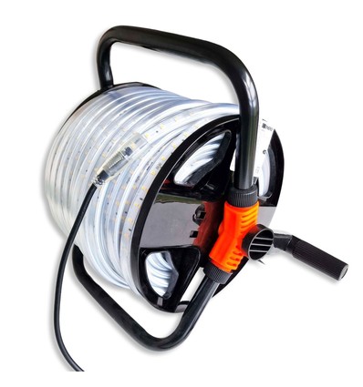 Arbejdslys 50m strip på tromle - 230V, IP67, 120 LED/m, 9W/m, 1320 lm/m