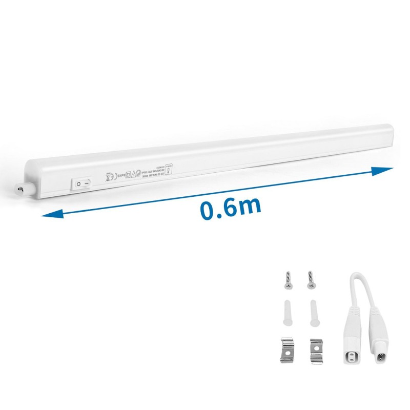 Aigostar Slim T5 LED underskabsarmatur på 8W i 3000K, 230V - 600 mm