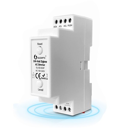 Zigbee dæmper modul til DIN-skinne - Gledopto, Zigbee 3.0, 200W