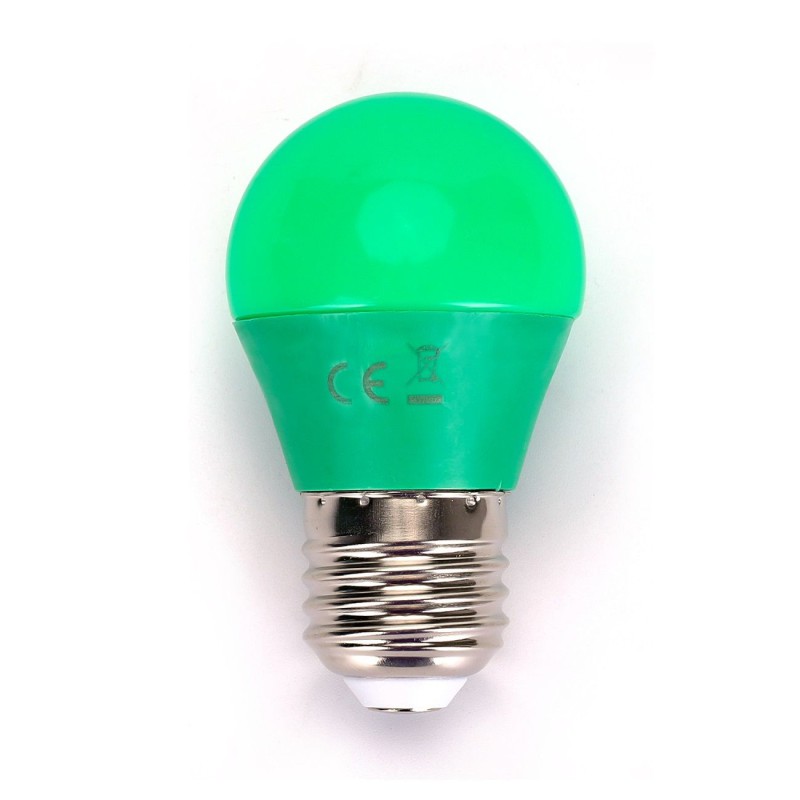 Aigostar farvede LED pære E27 i mat, G45, 4W i grøn