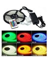 RGB sæt: 5m LED strip, 60 LED, 7W/m, kontroller og transformator