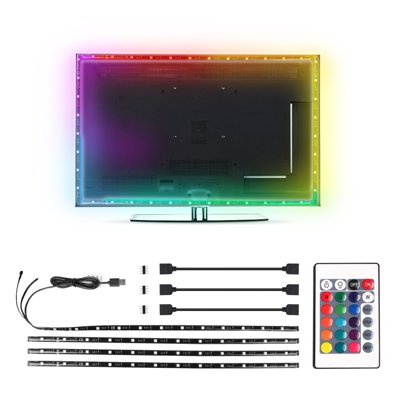 minimum Twisted Mod Aigostar TV USB Back Light LED Strip sæt, 2,5W i RGB, IP65