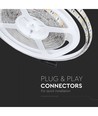 RGB+WW sæt: 5m LED strip, 60 LED, 10,8w, kontroller og transformator