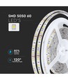 RGB+WW sæt: 5m LED strip, 60 LED, 10,8w, kontroller og transformator