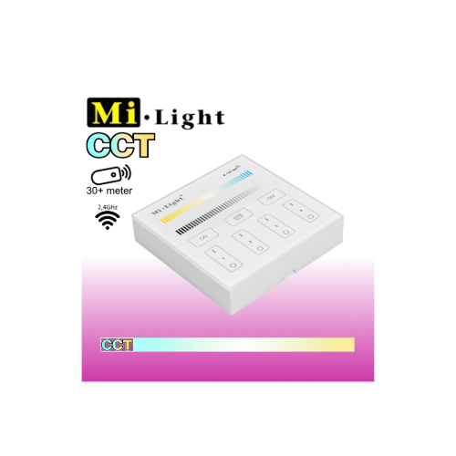 Restsalg: Mi-Light CCT vægpanel til batteri 2,4GHz - 4 Zoner