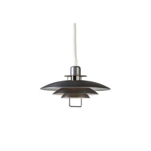 Outlet: PRIMUS Pendellampe med hejs Ø43cm, E27, oxid grå