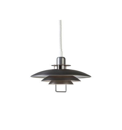 Outlet: PRIMUS Pendellampe med hejs Ø43cm, E27, oxid grå