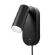 EGO LED Væglampe med USB og Touch dæmp, 4,5W, Nielsen Light - sort