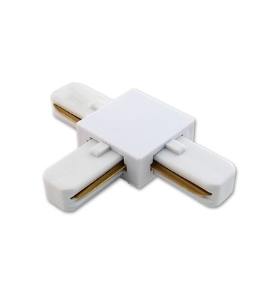 Outlet: 1 Faset Track 230V, T-Connector Hvid