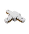 Outlet: 1 Faset Track 230V, T-Connector Hvid