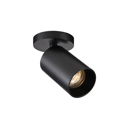 Antidark SpotOn Circle1 loft/væglampe, GU10 fatning, sort