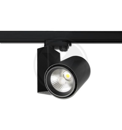 Restsalg: 30W LED spotlampe til 3-faset skinner, 24 grader, sort