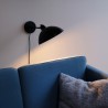 Futura sort/messing væglampe - Dyberg Larsen