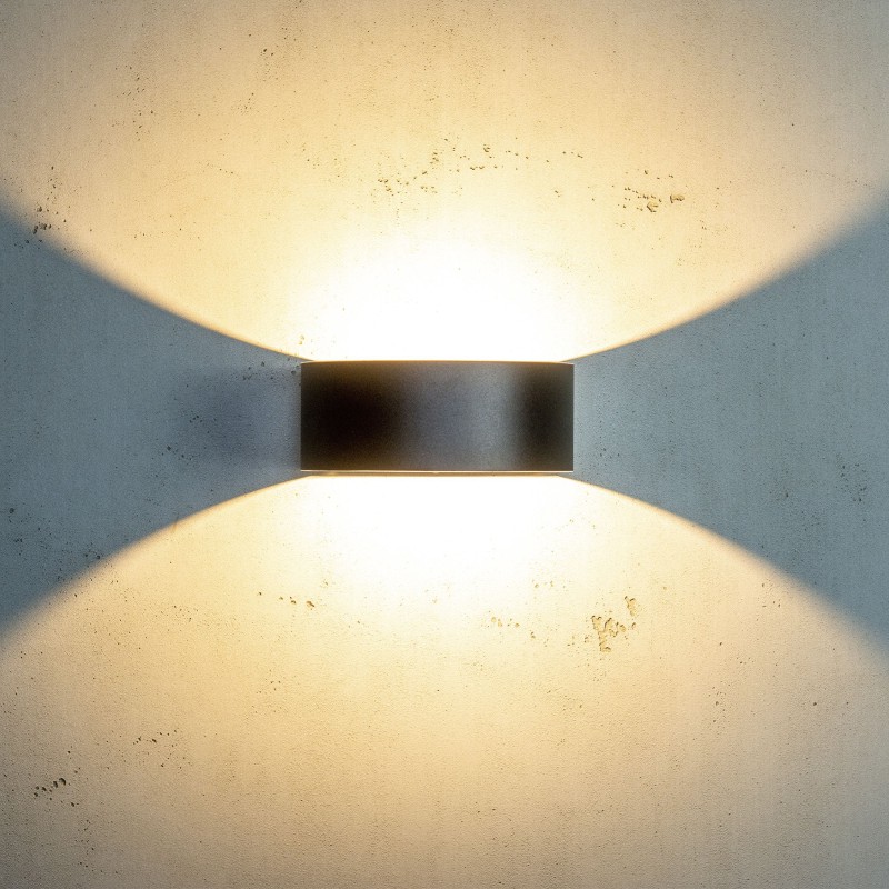 Circle udendørs LED væglampe i sort - Dyberg Larsen