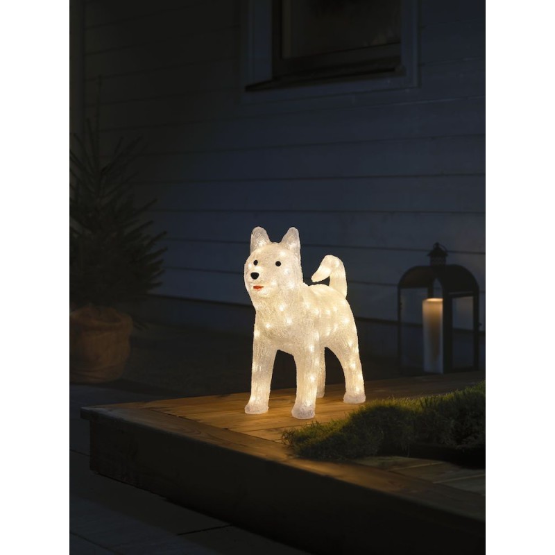 Hver uge Anerkendelse Gæsterne Hund Stående På 43 cm i Højden Med 88 LED Lys, IP44 - Konstsmide