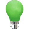 Farvede B22 LED Pære På 1W i Grøn, Ø55, 230V - 360°