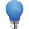 Farvede B22 LED Pære På 1W i Blå, Ø55, 230V - 360°