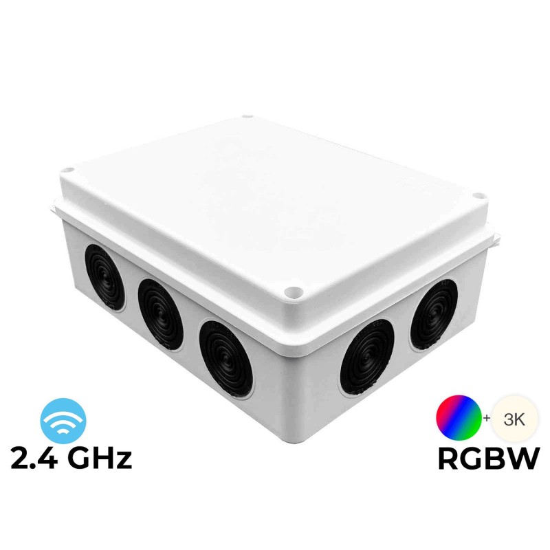 Se Power-Kit boks til styring af Troldtekt RGBW LED lysskinner - 2.4GHz hos detLED