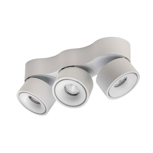 Antidark Easy Triple W3100 loftlampe, 3x10W, 643lm, RA90+, dæmpbar, hvid med kabelhul
