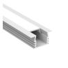 Hvid Alu Profil Til Indbygning Inkl. Cover (16x12 mm) - 1,8 Meter
