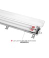 Limea T8 LED armatur - Til 2x 120cm LED rør, IP65 vandtæt, gennemfortrådet, uden rør
