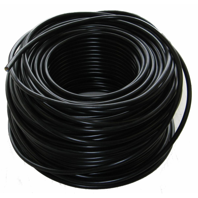 Downlight kabel i Sort, 3x1,5 mm² 90° - 50 Meter