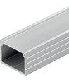 Aluprofil 18x13 til IP65 og IP68 LED strip - Bred, 1 meter, inkl. matteret cover og klips, anodiseret