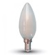 V-Tac 4W LED kertepære - Kultråd, matteret glas, E14