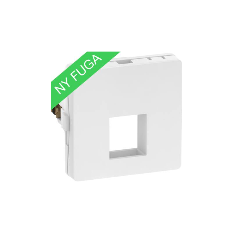 Se LK FUGA - Dataudtag til 1 stk. keystone konnektor, standard keystone port (ca. 19,3 x 14,8 mm), 1 modul, hvid hos detLED