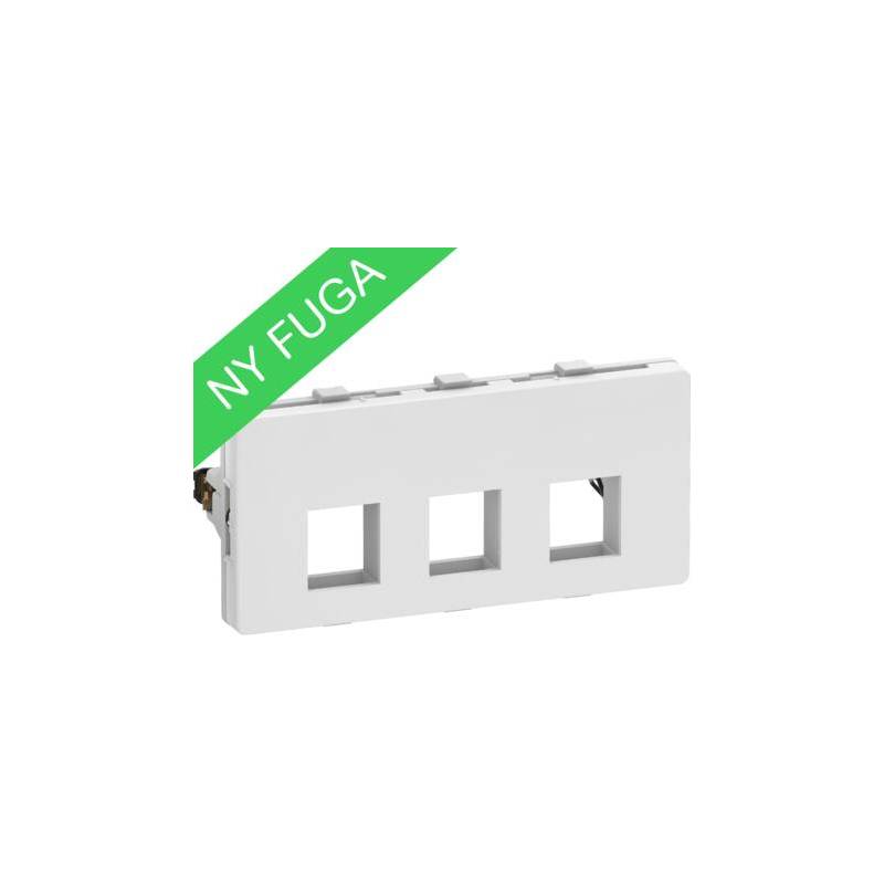 Se LK FUGA ® Dataudtag 2 modul hvid f/3XKeystone konnektorer, hvid hos detLED