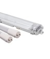 120cm Armatur + 2x LED rør T8 - IP65, gennemfortrådet