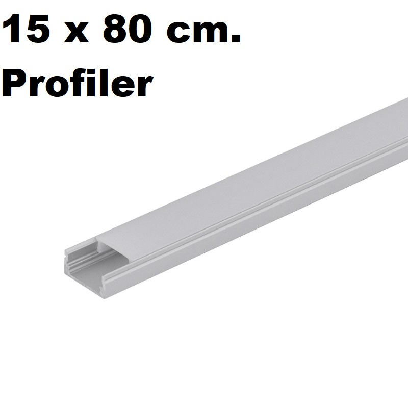 Se Trappe Aluminiumsprofil Til LED Strip - 80 cm. (15 Stk. Pakke) hos detLED