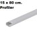 Trappe Aluminiumsprofil Til LED Strip - 80 cm. (15 Stk. Pakke)