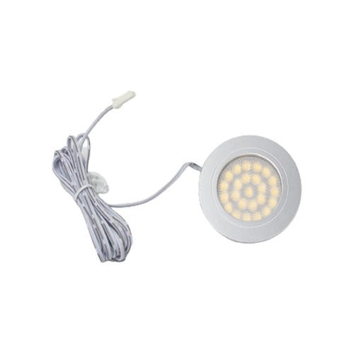 LEDlife RecoTouch møbelspot indbygning - Touch, Hul: Ø6 cm, Mål: Ø6,8 cm, børstet stål, 2,2W, 12V DC