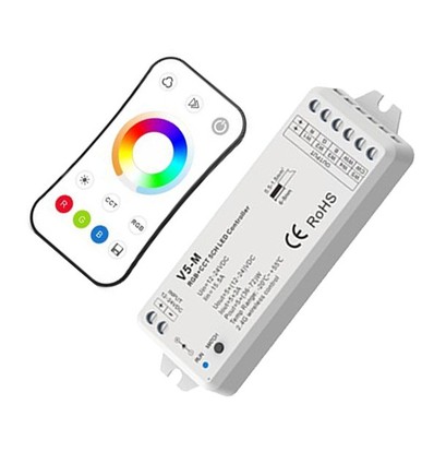 LEDlife rWave RGB+CCT controller med fjernbetjening - 12V (180W), 24V (360W)