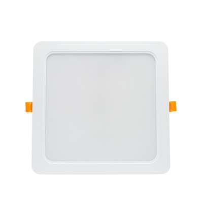 18W 17x17cm LED indbygningspanel - IP54 udendørs, Hul: 14,5 x 14,5 cm, Mål: 17 x 17 cm