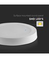 6W LED loftslampe - Ø12cm, Højde: 3cm, hvid kant