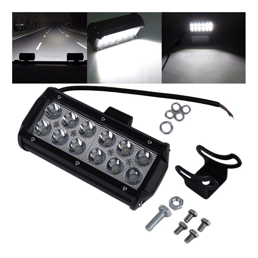 36W LED, 12V / 24V - Kold hvid, arbejdslampe, bil, lastbil, traktor, trailer, udrykningskøretøjer billede