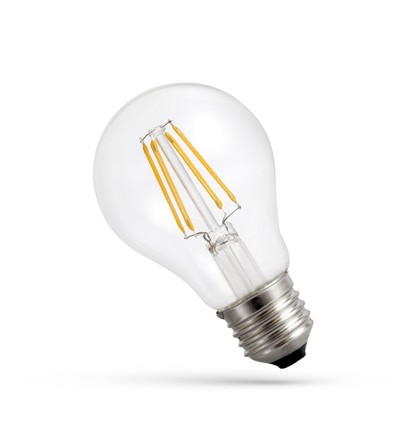 Spectrum 3,8W LED pære - 212 lm/W, A60, kultråd, klart glas, E27