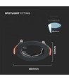 MR16/GU10 Downlight kit - Uden lyskilde, sort, Hul: Ø6,3 cm, Mål: Ø8 cm