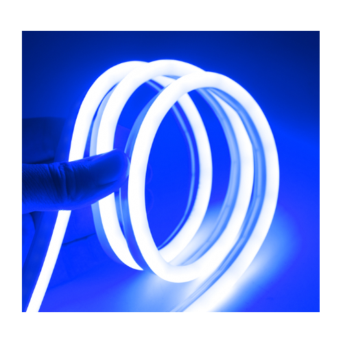Blå 8x16 Neon Flex LED - 5 meter, 8W pr. meter, IP67, 12V
